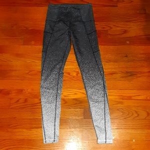 Black and gray leggings with white sparkles